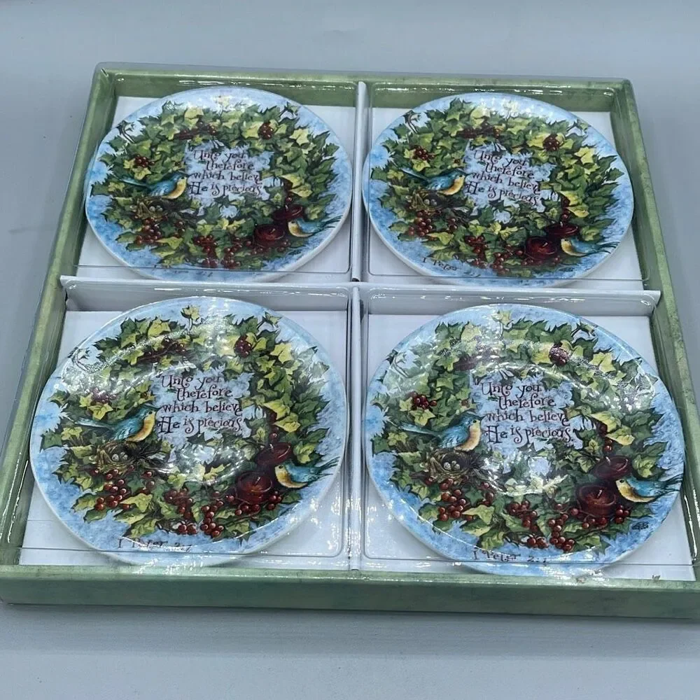 Christmas appetizer plates by Shelly Reeves.